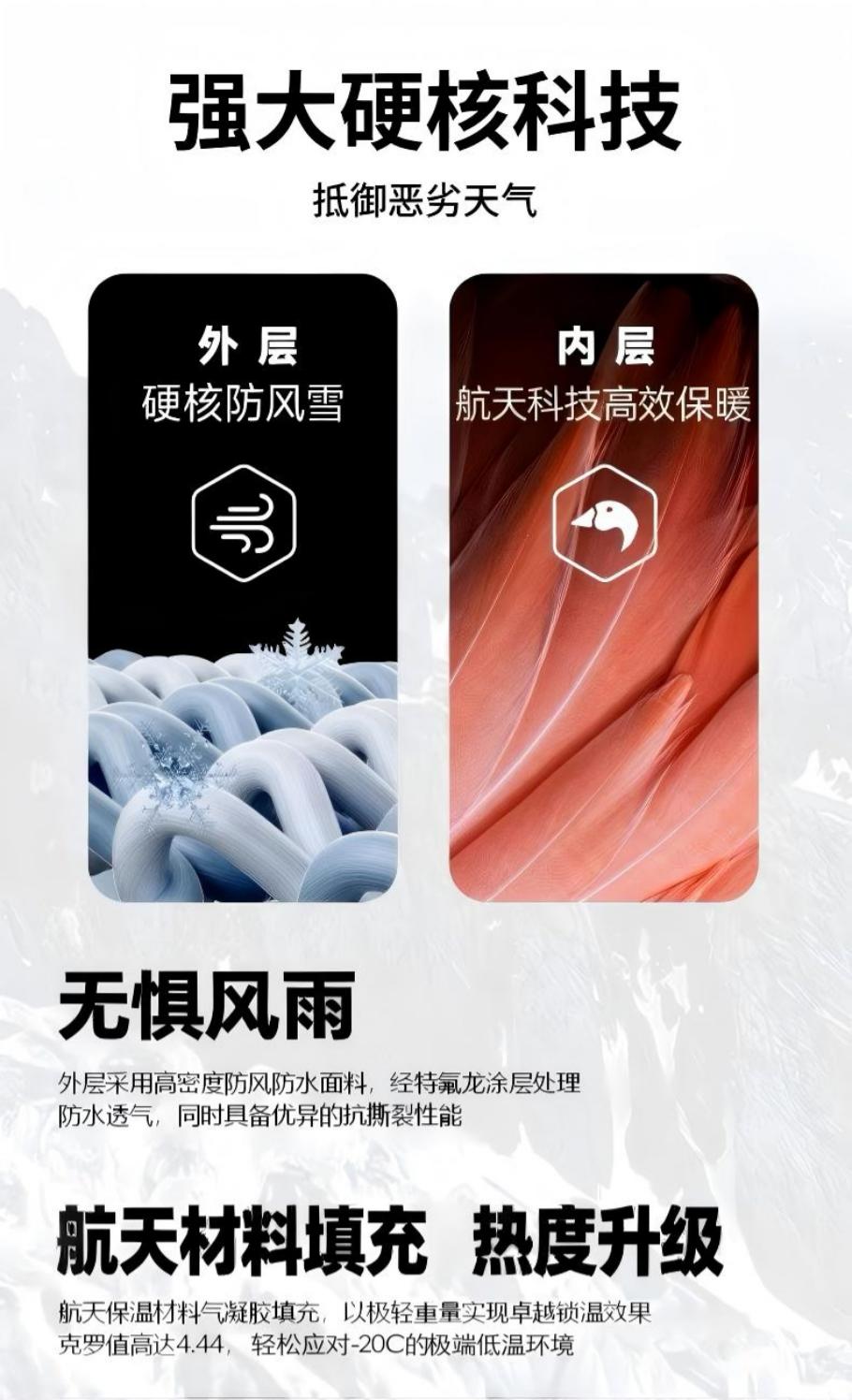 气凝胶冲锋衣 CFY-A 男士户外防水防风保暖外套