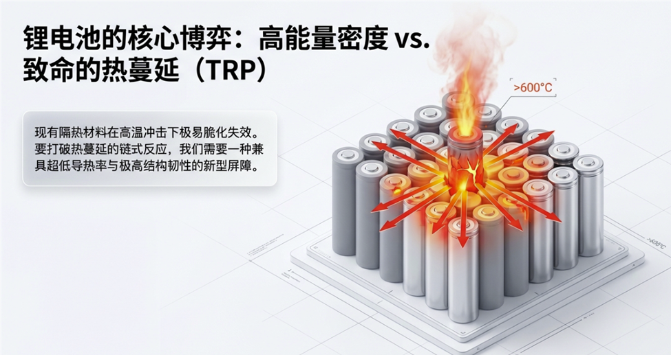 2毫米气凝胶物理阻断锂电池热蔓延