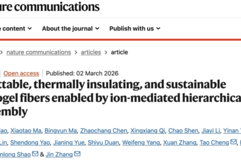 【可穿戴热管理】 | 83MPa强度+22mW·m-1·K-1导热：可编织气凝胶纤维的结构突破