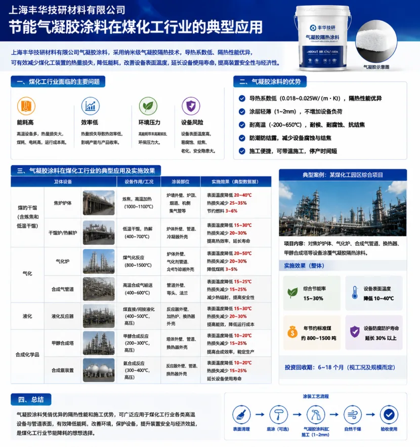 节能气凝胶涂料在煤化工行业的典型应用