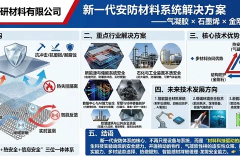 新一代安防材料系统解决方案 气凝胶 × 石墨烯 × 金刚石多维安全体系